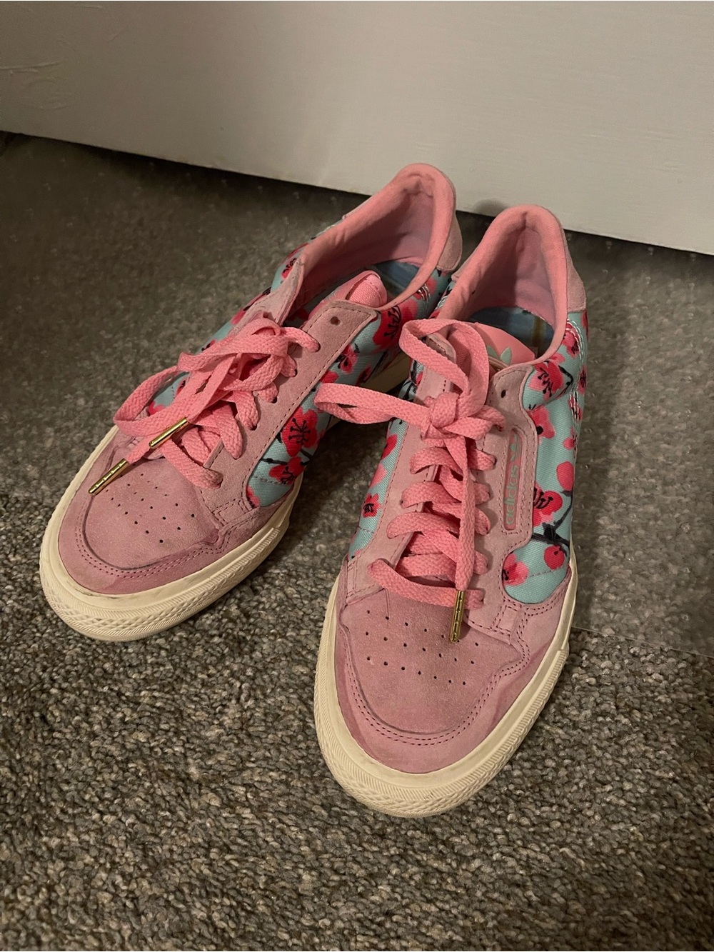 Adidas Arizona Tea Pink Floral Low-Top Sneakers